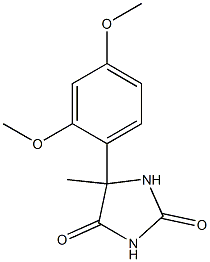 5-(2,4-dimethoxyphenyl)-5-methylimidazolidine-2,4-dione Structural