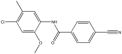 N-(4-chloro-2-methoxy-5-methylphenyl)-4-cyanobenzamide Structural