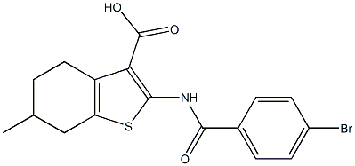 2-[(4-bromobenzoyl)amino]-6-methyl-4,5,6,7-tetrahydro-1-benzothiophene-3-carboxylic acid