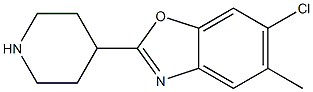 6-chloro-5-methyl-2-piperidin-4-yl-1,3-benzoxazole Structural