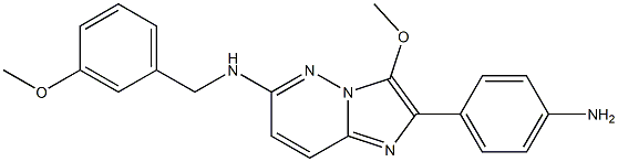 2-(4-Aminophenyl)-3-methoxy-N-(3-methoxybenzyl)imidazo[1,2-b]pyridazin-6-amine Structural