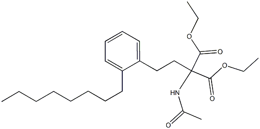 Diethyl 2-Acetamido-2-(2-octylphenethyl)malonate Structural