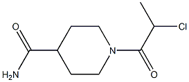 1-(2-chloropropanoyl)piperidine-4-carboxamide Structural