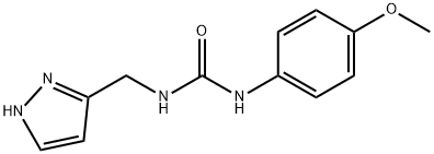 Urea, N-(4-methoxyphenyl)-N'-(1H-pyrazol-3-ylmethyl)- Structural