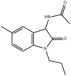 Acetamide,  N-(2,3-dihydro-5-methyl-2-oxo-1-propyl-1H-indol-3-yl)- Structural