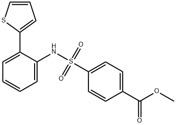 Benzoic acid, 4-[[[2-(2-thienyl)phenyl]amino]sulfonyl]-, methyl ester Structural
