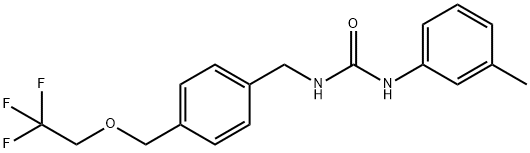 Urea, N-(3-methylphenyl)-N'-[[4-[(2,2,2-trifluoroethoxy)methyl]phenyl]methyl]- Structural