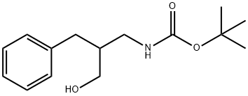 tert-butyl N-(2-benzyl-3-hydroxypropyl)carbamate Structural
