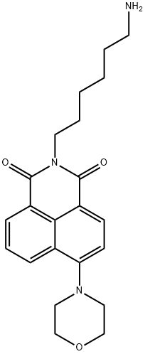 N-(6-aminohexyl)-4-morpholin-4-yl-1,8-naphthalimide Structural