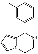 Pyrrolo[1,2-a]pyrazine, 1-(3-fluorophenyl)-1,2,3,4-tetrahydro- Structural