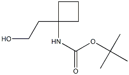 tert-butyl N-[1-(2-hydroxyethyl)cyclobutyl]carbamate Structural