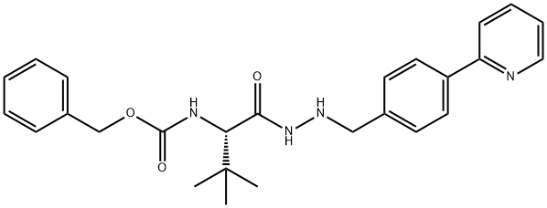 L-Valine, 3-methyl-N-[(phenylmethoxy)carbonyl]-, 2-[[4-(2-pyridinyl)phenyl]methyl]hydrazide Structural