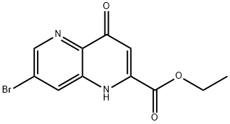 7-Bromo-4-oxo-1,4-dihydro-[1,5]naphthyridine-2-carboxylic acid ethyl ester Structural