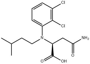L-Asparagine, N-(2,3-dichlorophenyl)-N2-(3-methylbutyl)- Structural