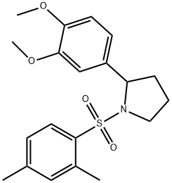 Pyrrolidine, 2-(3,4-dimethoxyphenyl)-1-[(2,4-dimethylphenyl)sulfonyl]- Structural