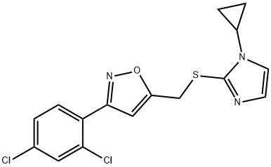 Isoxazole, 5-[[(1-cyclopropyl-1H-imidazol-2-yl)thio]methyl]-3-(2,4-dichlorophenyl)- Structural