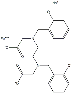 iron(3+) sodium 2-({2-[(carboxymethyl)[(2-oxidophenyl)methyl]amino]ethyl}[(2-oxidophenyl)methyl]amino)acetate Structural