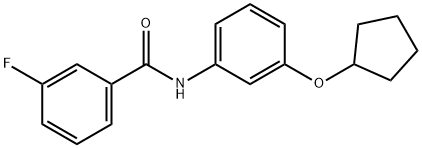 Benzamide, N-[3-(cyclopentyloxy)phenyl]-3-fluoro- Structural