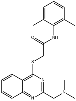 Acetamide, 2-[[2-[(dimethylamino)methyl]-4-quinazolinyl]thio]-N-(2,6-dimethylphenyl)- Structural
