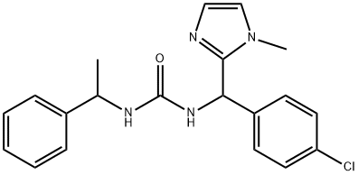 Urea, N-[(4-chlorophenyl)(1-methyl-1H-imidazol-2-yl)methyl]-N'-(1-phenylethyl)- Structural
