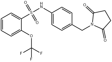 Benzenesulfonamide, N-[4-[(2,5-dioxo-1-pyrrolidinyl)methyl]phenyl]-2-(trifluoromethoxy)- Structural