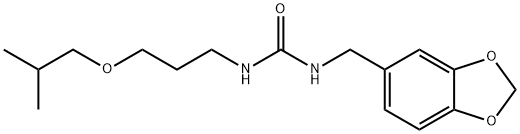 Urea, N-(1,3-benzodioxol-5-ylmethyl)-N'-[3-(2-methylpropoxy)propyl]- Structural