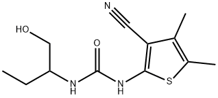 Urea, N-(3-cyano-4,5-dimethyl-2-thienyl)-N'-[1-(hydroxymethyl)propyl]- Structural