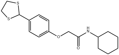Acetamide, N-cyclohexyl-2-[4-(1,3-dithiolan-2-yl)phenoxy]- Structural
