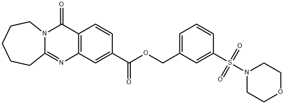Azepino[2,1-b]quinazoline-3-carboxylic acid, 6,7,8,9,10,12-hexahydro-12-oxo-, [3-(4-morpholinylsulfonyl)phenyl]methyl ester Structural