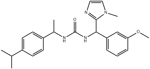 Urea, N-[(3-methoxyphenyl)(1-methyl-1H-imidazol-2-yl)methyl]-N'-[1-[4-(1-methylethyl)phenyl]ethyl]- Structural