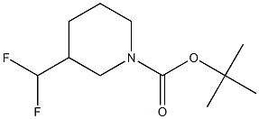 tert-butyl 3-(difluoromethyl)piperidine-1-carboxylate Structural