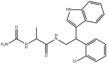 Propanamide, 2-[(aminocarbonyl)amino]-N-[2-(2-chlorophenyl)-2-(1H-indol-3-yl)ethyl]- Structural