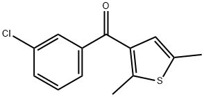 (3-chlorophenyl)(2,5-dimethylthiophen-3-yl)methanone Structural