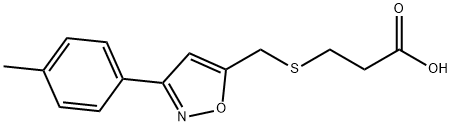 Propanoic acid, 3-[[[3-(4-methylphenyl)-5-isoxazolyl]methyl]thio]- Structural