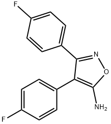 bis(4-fluorophenyl)-1,2-oxazol-5-amine Structural