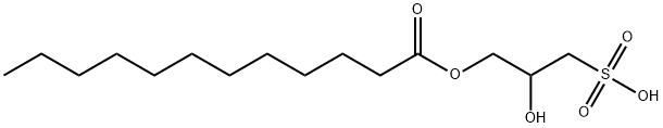 Dodecanoic acid, 2-hydroxy-3-sulfopropyl ester Structural