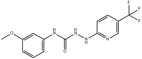 Hydrazinecarboxamide, N-(3-methoxyphenyl)-2-[5-(trifluoromethyl)-2-pyridinyl]- Structural