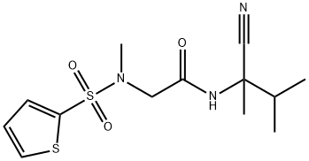 Acetamide, N-(1-cyano-1,2-dimethylpropyl)-2-[methyl(2-thienylsulfonyl)amino]- Structural