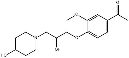 Ethanone, 1-[4-[2-hydroxy-3-(4-hydroxy-1-piperidinyl)propoxy]-3-methoxyphenyl]- Structural