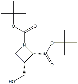 di-tert-Butyl (2S,3R)-3-(hydroxymethyl)azetidine-1,2-dicarboxylate Structural
