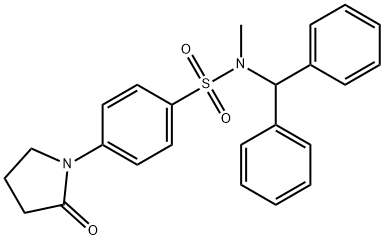 Benzenesulfonamide, N-(diphenylmethyl)-N-methyl-4-(2-oxo-1-pyrrolidinyl)- Structural