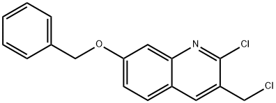 Quinoline, 2-chloro-3-(chloromethyl)-7-(phenylmethoxy)- Structural