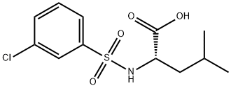 L-Leucine, N-[(3-chlorophenyl)sulfonyl]- Structural