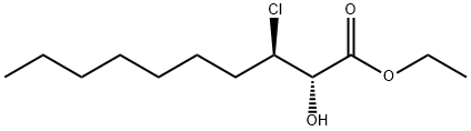 Decanoic acid, 3-chloro-2-hydroxy-, ethyl ester, [R-(R*,S*)]- (9CI) Structural
