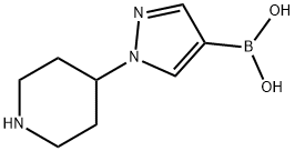 Boronic acid, B-[1-(4-piperidinyl)-1H-pyrazol-4-yl]- Structural