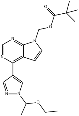 [4-[1-(1-ethoxyethyl)-1H-pyrazol-4-yl]-7H-pyrrolo[2,3-d]pyrimidin-7-yl]methyl