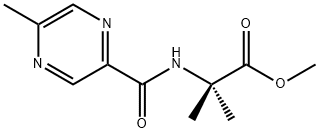 Alanine, 2-methyl-N-[(5-methyl-2-pyrazinyl)carbonyl]-, methyl ester Structural