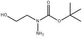 Hydrazinecarboxylic acid, 1-(2-hydroxyethyl)-, 1,1-dimethylethyl ester Structural