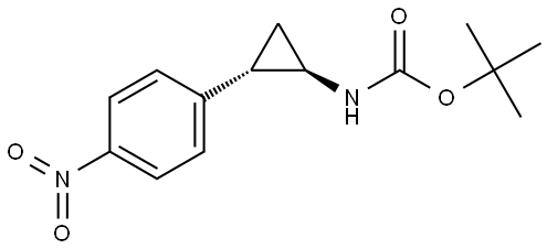 tert-butyl ((1R,2S)-2-(4-nitrophenyl)cyclopropyl)carbamate Structural