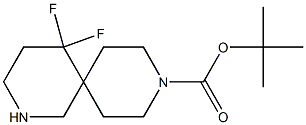 Tert-Butyl 5,5-difluoro-2,9-diazaspiro[5.5]undecane-9-carboxylate Structural